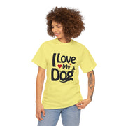 I Love My Dog Tee Unisex T-Shirt - Yellow