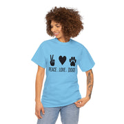 Peace Love Dogs Shirt, Unisex Cotton Shirt