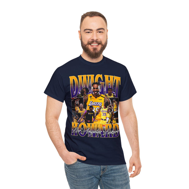 a man wearing a t - shirt with a picture of a basketball player on it