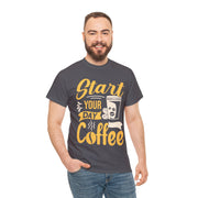 Start Your Day With Coffee Unisex Tee- Charcoal