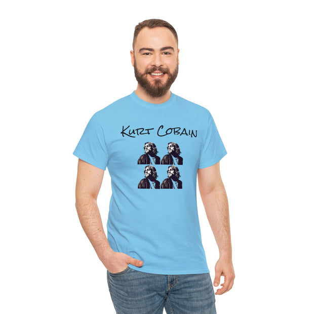 Kurt Cobain Inspired Unisex Cotton Tee Blue