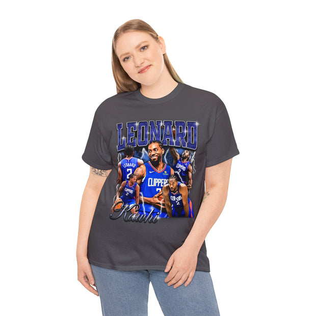 a woman wearing a t - shirt with a picture of a basketball player