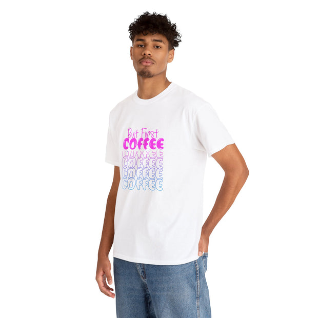 But First Coffee Unisex Heavy Cotton Tee