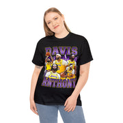 a woman wearing a baltimore ravens t - shirt