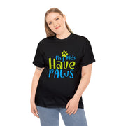 The Best Quality My Kids Have Paws Unisex Cotton Tee.