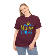 The Best Quality My Kids Have Paws Unisex Cotton Tee.