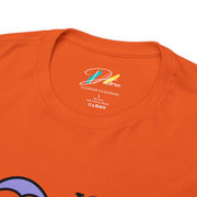 an orange t - shirt with a cartoon character on it